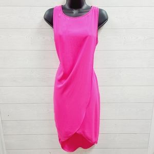 BCBGMaxAzria Hot Pink Sleeveless Midi Dress